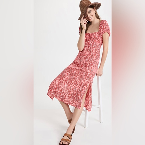 Faithfull the Brand Dresses & Skirts - FAITHFUL THE BRAND Sandrina Midi Dress Careyes Floral Cherry Cottage